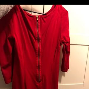 Banana republic red dress with zipper in back